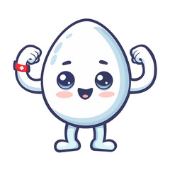 Cute egg illustration for health theme 
