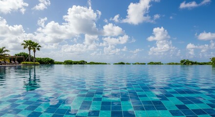 Obraz premium Swimming Pool Retreat A Quiet Environment for Composition