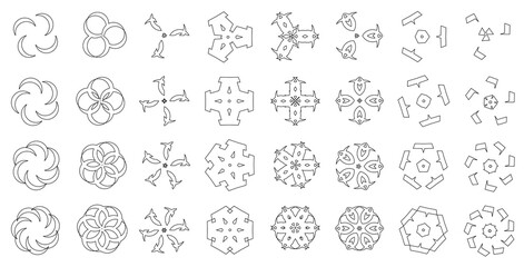 Elegant Geometric Symmetrical Ornament Collection