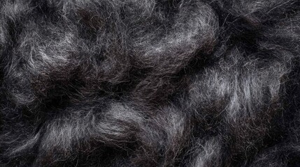 Dark Grey Wool Fiber Texture Background