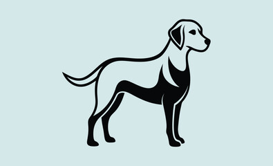 Labrador retriever dog silhouette, Labrador retriever dog breed black silhouette 