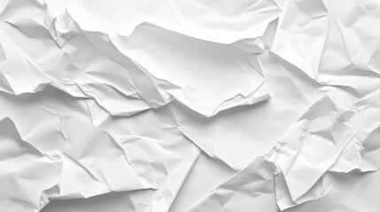 Obraz premium Crumpled white paper texture background