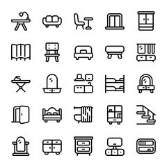 House Furniture line style, perfect for user interface projects