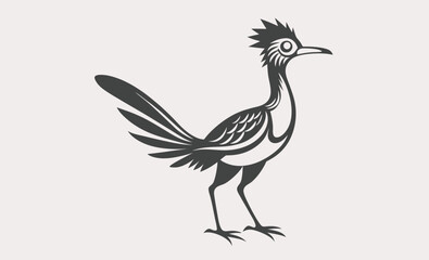 Roadrunner bird silhouette vector, roadrunner bird vector silhouette, roadrunner bird icon vector, roadrunner silhouette  