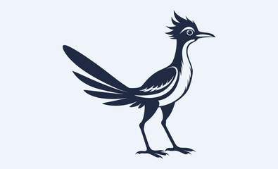 Roadrunner bird silhouette vector, roadrunner bird vector silhouette, roadrunner bird icon vector, roadrunner silhouette  