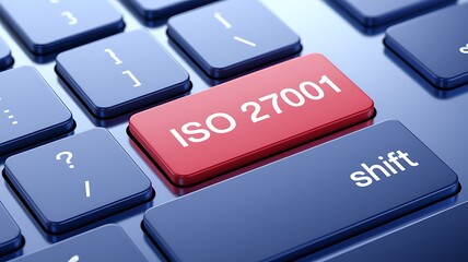 Fototapeta premium Close-Up of Computer Keyboard Featuring Bold Red 