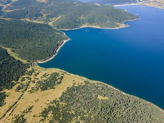 Obraz premium Summer view of Belmeken Dam, Rila mountain, Bulgaria