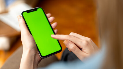 woman typing at  smart phone