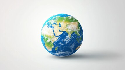 Fototapeta premium Earth globe rotating with vibrant colors and detailed geography