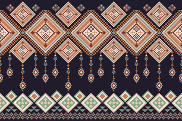Native tribal vector seamless pattern. Navajo American ornament. Ethnic South Western decor style. Boho geometric ornament. Vector seamless pattern. Mexican blanket, rug. Woven carpet illustration