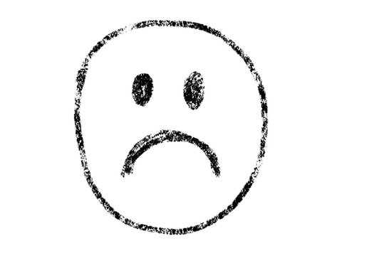 Sad face vector illustration 