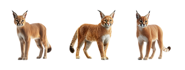 Realistic 3D Models of Lynx in Different Poses for Nature Illustrations