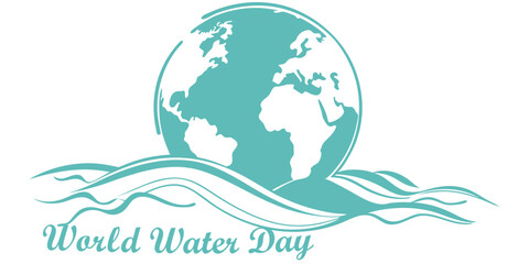 Earth with water for world water day