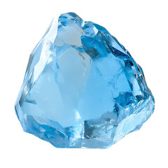 A Beautifully Cut Aquamarine Gemstone Sparkling Isolated on Transparent Background