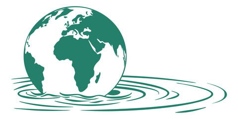 Earth with water for world water day