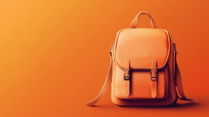 Colorful school backpack packed with supplies on blank background with copy space, perfect for back to school themes, education concepts, and promotional designs in vector illustration format