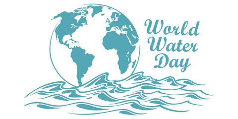 Earth with water for world water day