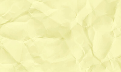 Folded paper texture. Yellow background. Decorative texture of crumpled paper. paper texture