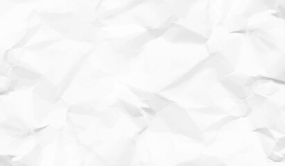 White crumpled paper texture background, clean white wrinkled paper, Paper texture Crumpled White.Top view.