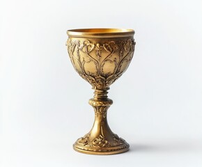 A golden chalice filled with wine represents Holy Communion, reflecting the sacrifice of Jesus and the significance of faith in Christian rituals