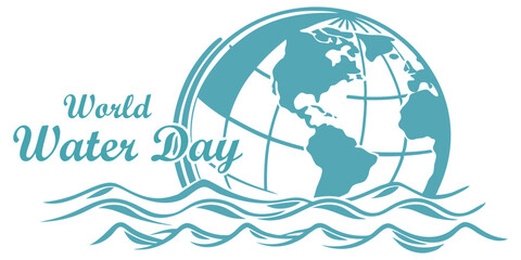 Earth with water for world water day