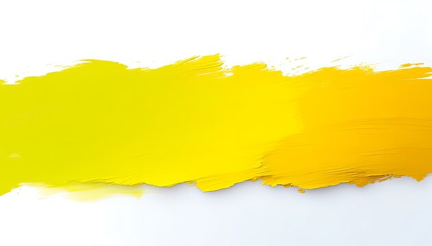 A horizontal swath of yellow paint against a white backdrop