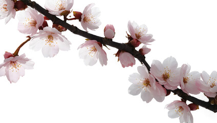 Obraz premium Cherry Blossom Flower PNG Transparent – Soft Feminine Floral Clipart for Beauty, Skincare, and Wellness Branding