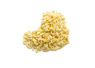 dry pasta in the shape of a heart