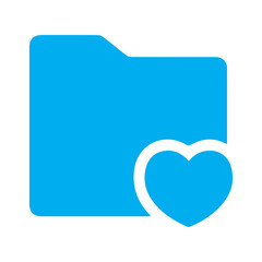 Favorite folder blue icon