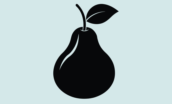 recommend clip art: Pear fruit silhouette vector, Pear icon vector, pear fruit silhouette vector   