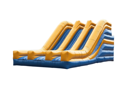 Colorful Inflatable Slide with Multiple Ramps for Outdoor Fun and Play