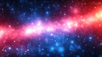 Obraz premium Abstract cosmic nebula with red and blue hues