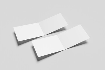 Blank A4 landscape bi-fold brochure for mockup - 3D illustration