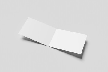 Blank A4 landscape bi-fold brochure for mockup - 3D illustration