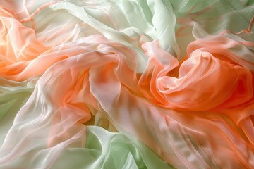 Fototapeta premium Soft, flowing fabric in pastel colors creates a serene backdrop for creative projects or fashion