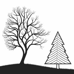 vector tree silhouette