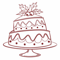 vector illustration of cake