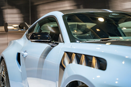 2025 Ford Mustang GTD automobile at the 2025 Canadian International AutoShow. Toronto, Canada - February 18, 2025.