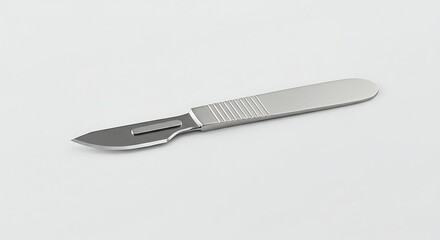 Fototapeta premium Surgical scalpel with sharp stainless steel blade
