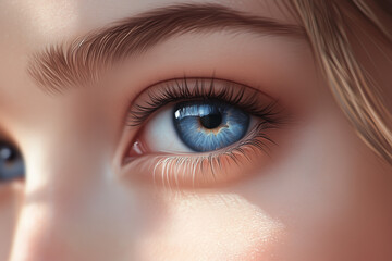 Obraz premium Female Eyes Closeup