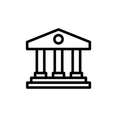 Bank icon vector illustration. Bank sign and symbol, museum, university