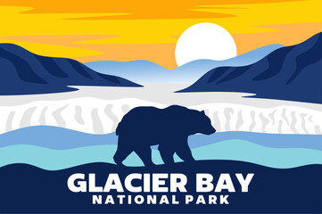 beautiful view in glacier bay national park