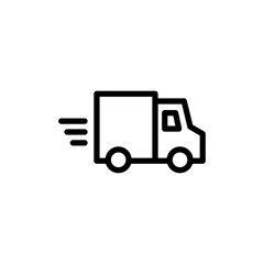 Delivery truck icon vector illustration. Delivery truck sign and symbol. Shipping fast delivery icon