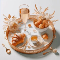 Elegant Mother&rsquo;s Day Champagne Brunch Tray