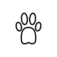 Obraz premium Paw icon vector illustration. paw print sign and symbol. dog or cat paw