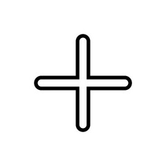 Plus Icon vector illustration. Add plus sign and symbol