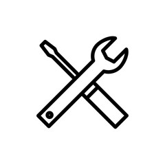 Repair tools icon vector illustration. tool sign and symbol. setting icon. Wrench and screwdriver. Service