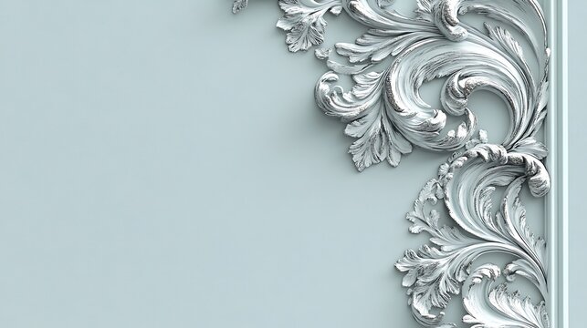 Detailed architectural carvings adorn the wall with elegant decorative features