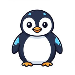 Obraz premium Cute cartoon penguin illustration for children's design and winter themes