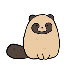 デフォルメされたタヌキのイラスト